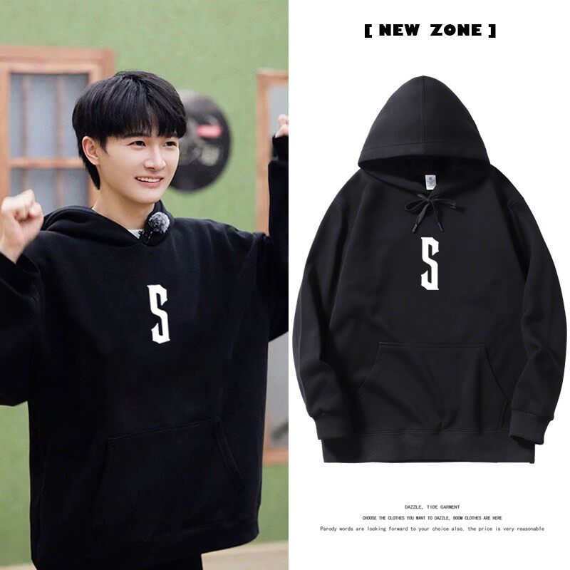 周深演唱会同款黑色春秋冬卫衣男女宽松连帽衫设计感长袖上衣服潮