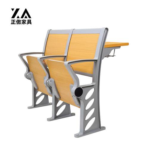 大学生阶梯教室连排固定课桌椅会议室铝合金固定桌椅厂家直销