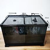 雷龙组缸中国斗鱼小配对鱼练习Pk缸侧背滤双格盖玻璃双鱼缸