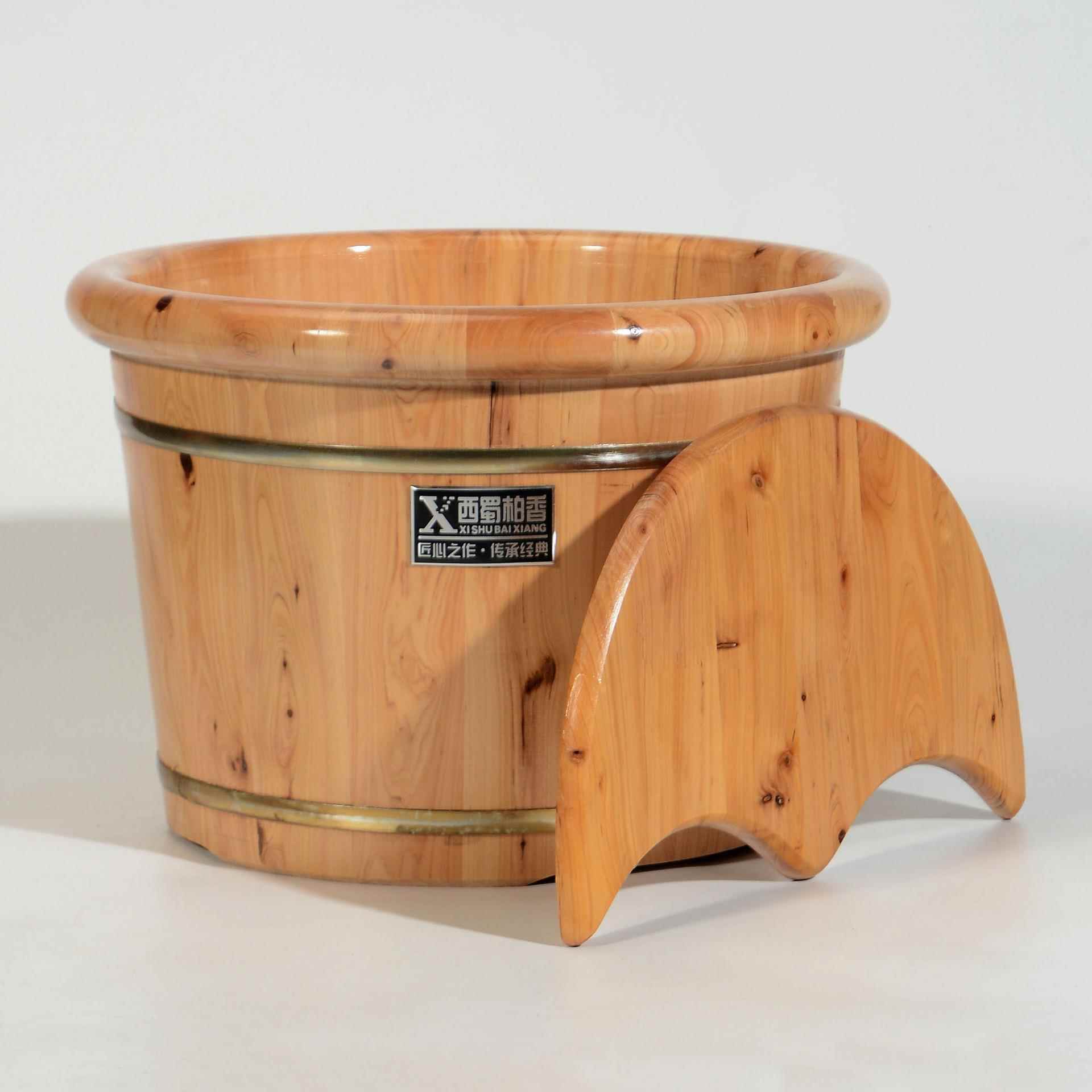香柏木泡桶木质桶家用生洗脚木桶养浴足泡脚木bmjp30-1盆实木保脚