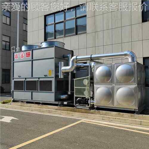 验室配套闭式逆流冷却BY-BN水提塔供水箱水泵实管道 保温桥架电缆