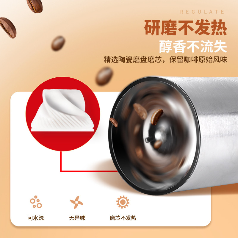 新款手动咖啡豆研磨机手磨咖啡机器具磨豆机器家用小型手摇咖啡磨