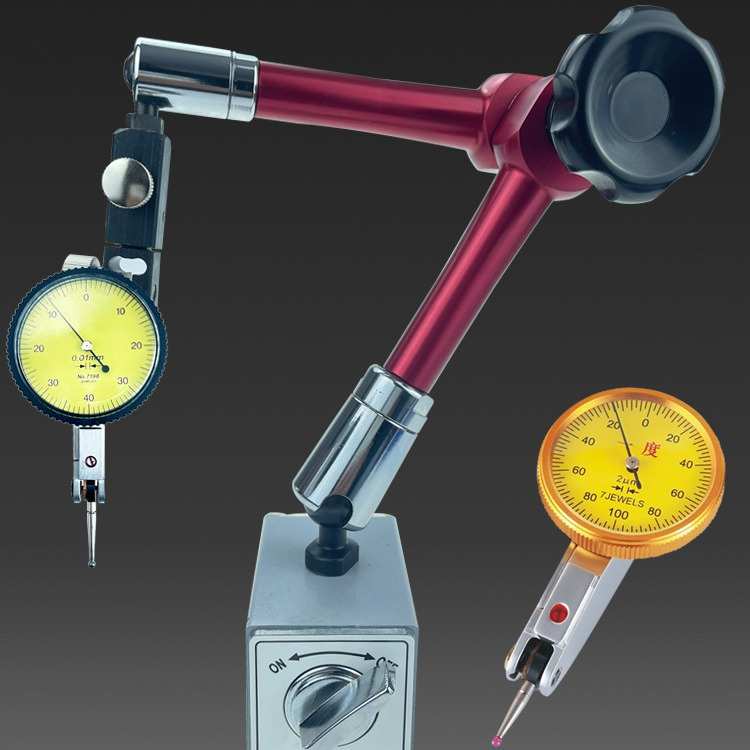 杠杆百分表套装校表头千分表精度0.001百分表0-10万向磁性表座