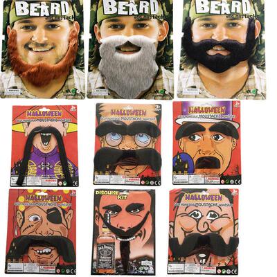 Black fake beard Halloween prop Fake beard Big beard