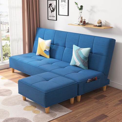 布艺沙发小户型沙发床客厅出租房公寓服装店简易折叠床两用单双人