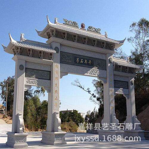 厂家石牌坊景区村庄寺753石庙园花牌岗岩雕陵牌坊楼定制优惠