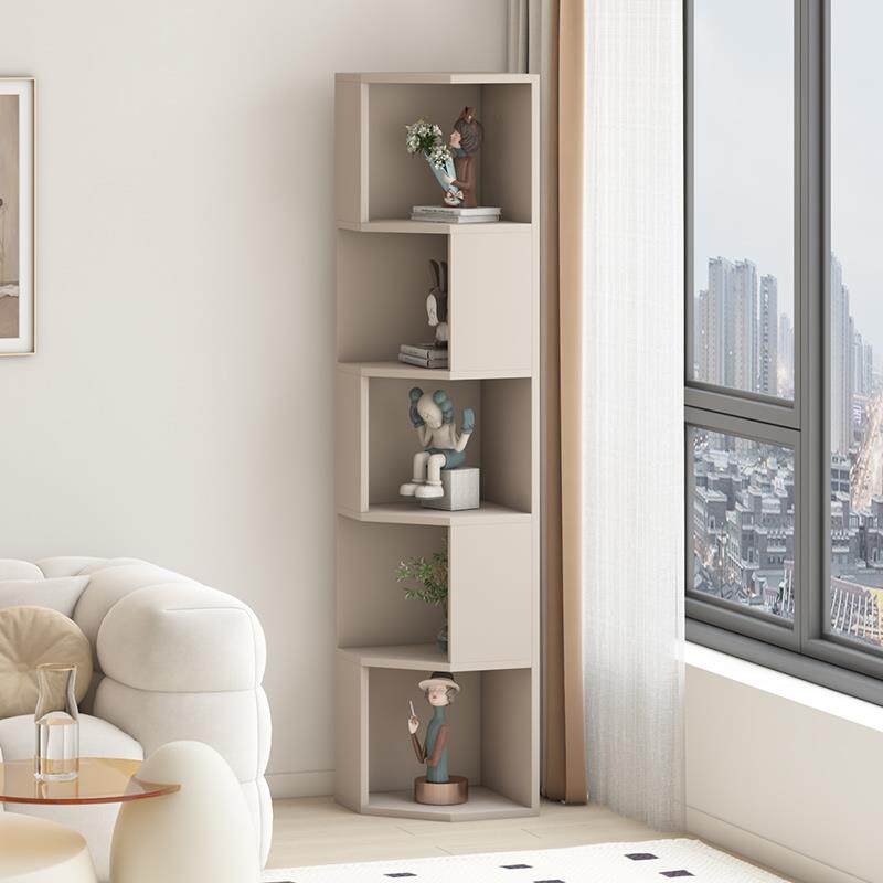 实木角柜靠墙置物架墙拐角收纳客厅卧室转角三角书架多层储物边柜