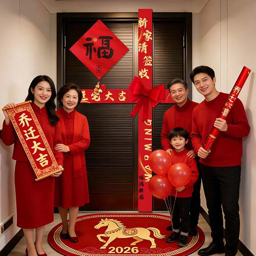 收交房仪式用品全套搬家新房彩带蝴蝶结交楼乔迁之喜新居布置装饰