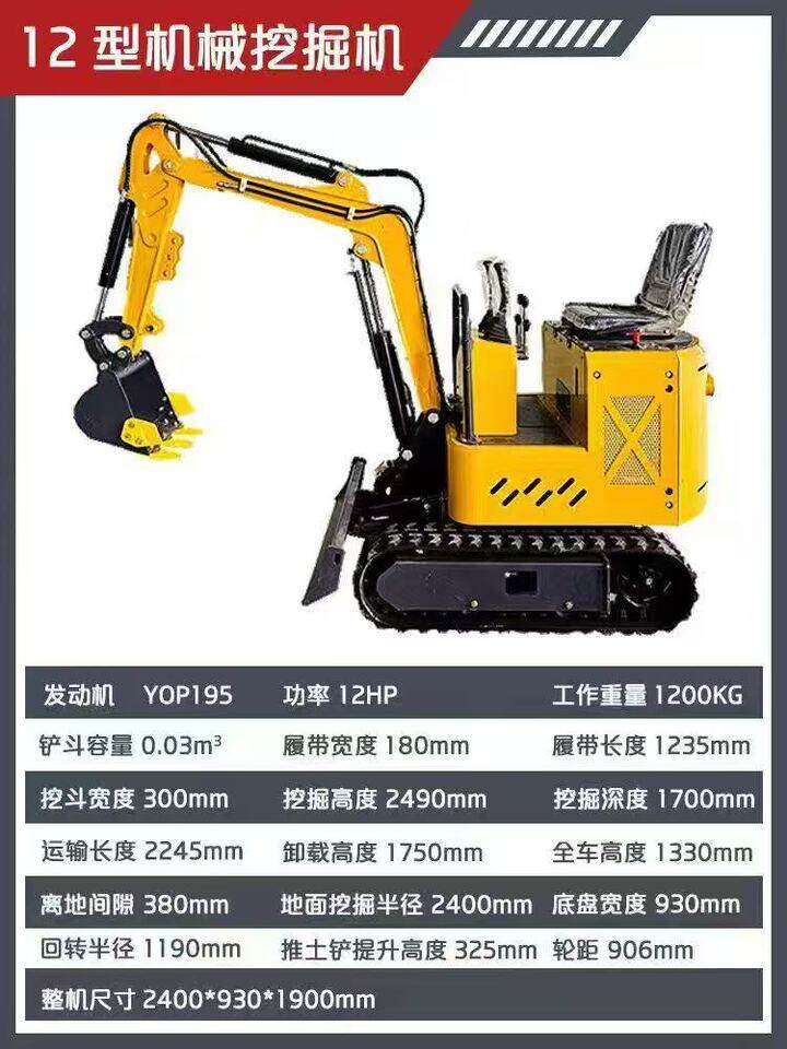 3月8日平顶山全新12型小型挖掘机配置表如图有质保网络拍卖公告