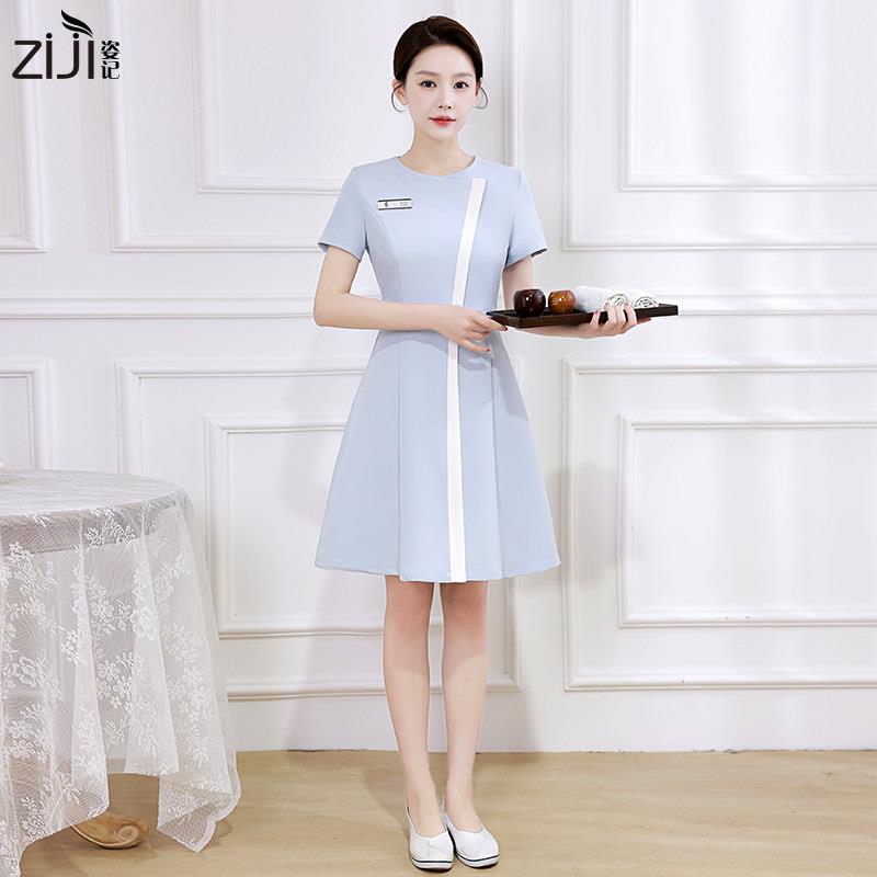 新款美容师工作服洋装技师足疗气质春夏美容院工作服女高端套装