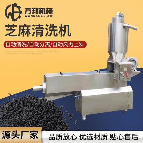 大型大米芝麻清洗机全自动水洗芝麻机不锈钢芝麻沙土分离机