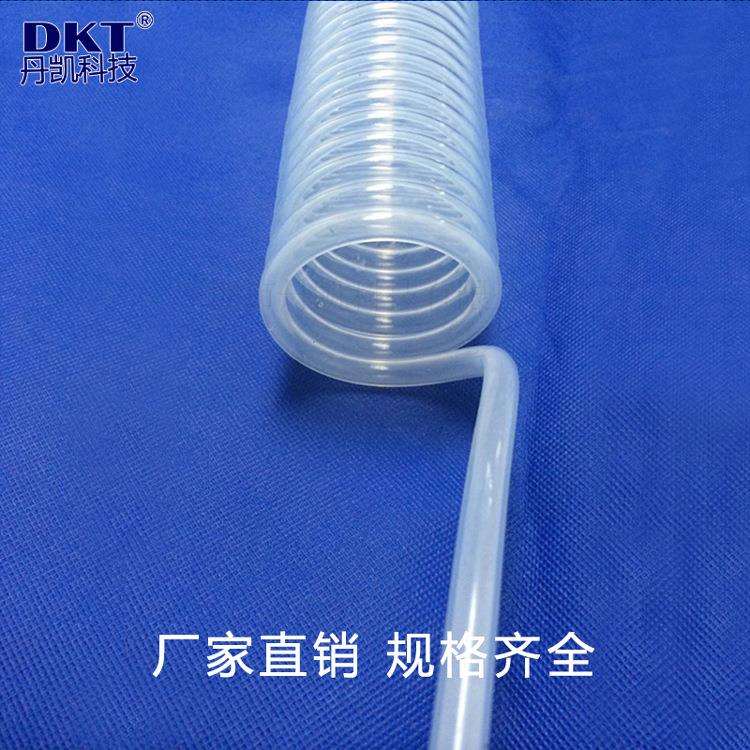 丹凯厂家专业生产耐腐蚀耐高温透明四氟FEP盘旋弹簧管各种规格