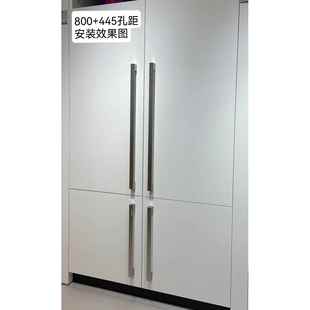 博西正品拉丝银方形直角实心拉手抽屉高深拉篮酒柜翻板床柜门把手