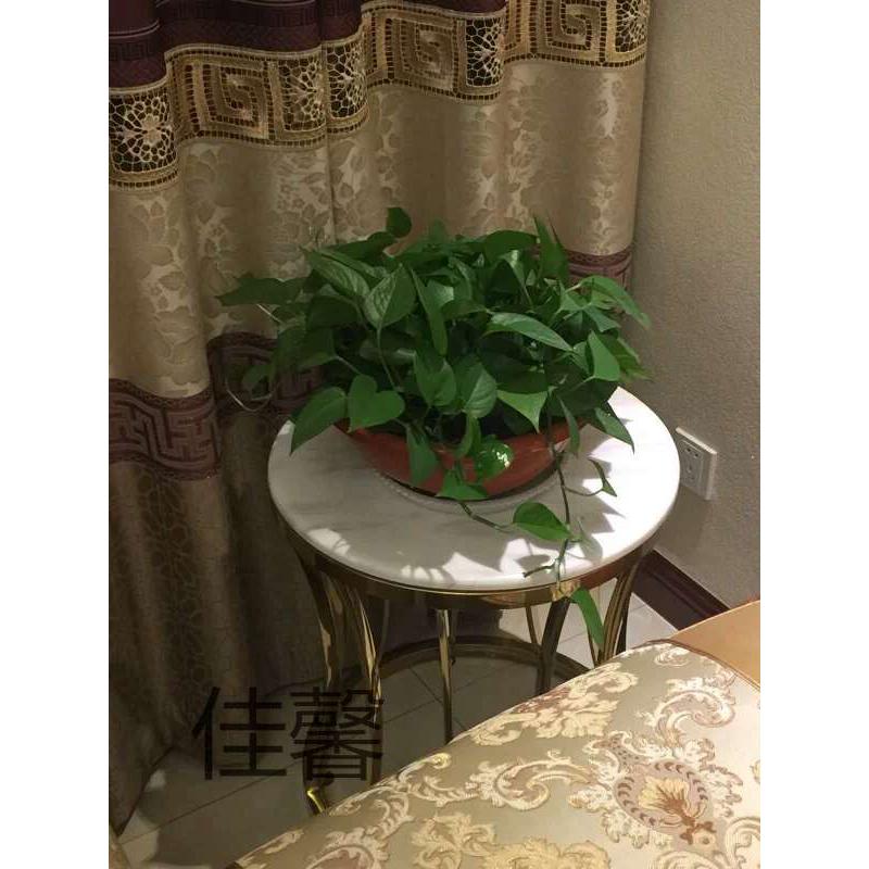 不锈钢圆几钢化玻璃茶几客厅沙发组合电话几边几小户型简约角几