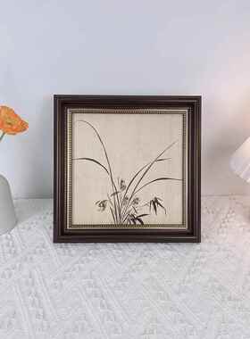 高档新中油画装饰画嬉春图式客厅卧室餐景背墙厅挂画复古相框桌面