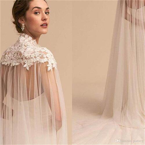 Lace decal bag shoulder small stand collar mesh shawl