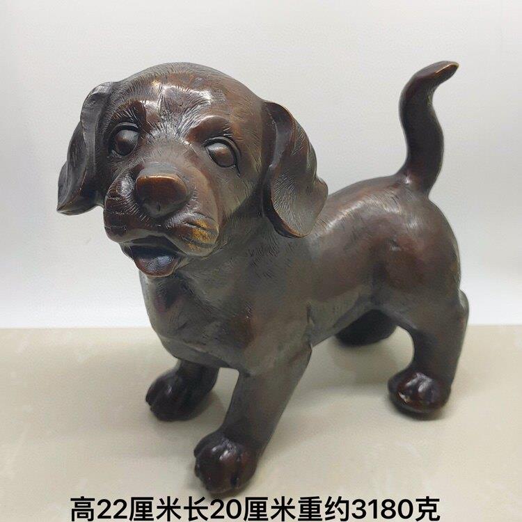纯铜狗摆件十二生肖狗富贵狗吉祥物客厅家居装饰工艺品办公室摆设图片