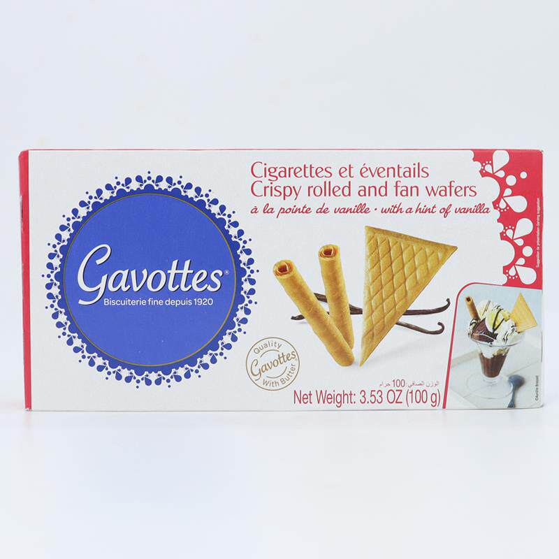 法国进口Gavottes加伏特薄脆饼干佳沃提法式牛奶薄饼金乐丝巧克力