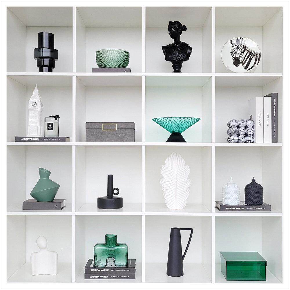 样板间家居软装饰品摆件书柜蜡烛收纳盒创意陶瓷玻璃工艺礼品摆饰