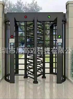 烤漆双向通道旋转闸门南宁柳州小区工地车站导向栅栏全高转闸厂家