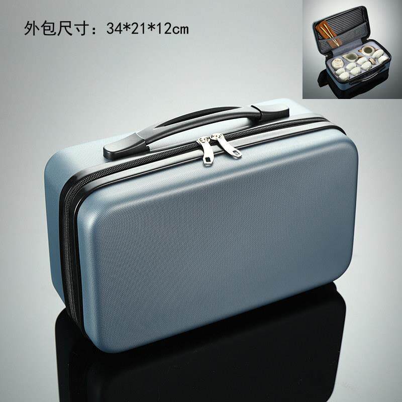 整套旅行茶具收纳箱手提包袋子户外可携式PVC耐用防水功夫泡茶套