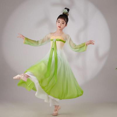 高档女儿童古典舞出服装飘幼儿玉灵儿逸舞蹈服中国风演童古风唐装