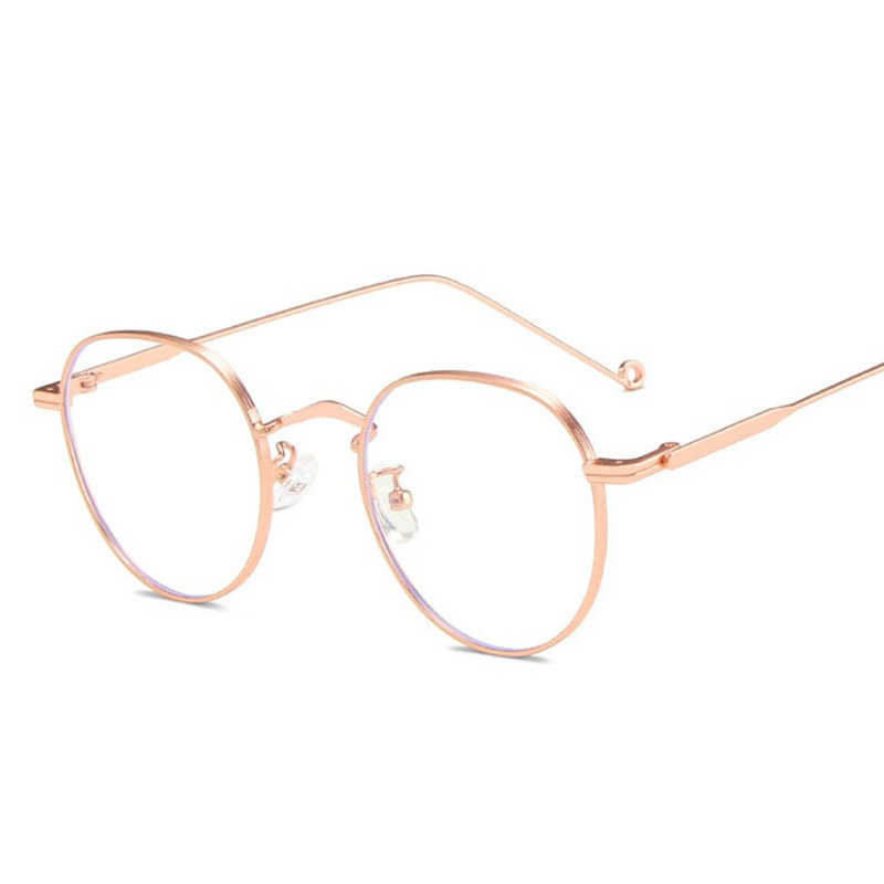 Ultralight Metal Anti Blue Light Glasses Women Men Vintage R