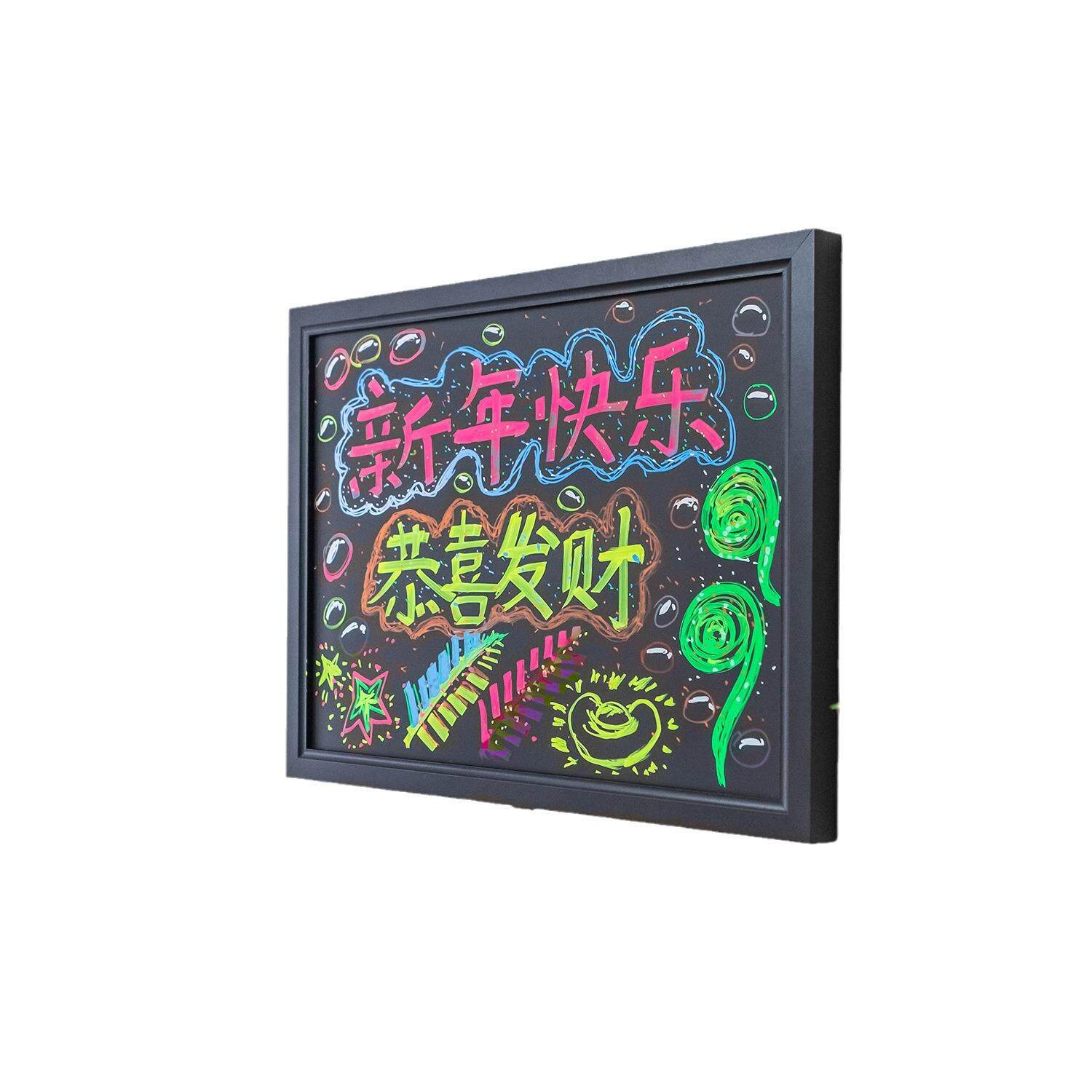 家用挂墙式小黑板电表箱遮挡板可翻盖冰箱贴展示板创意磁吸照片墙