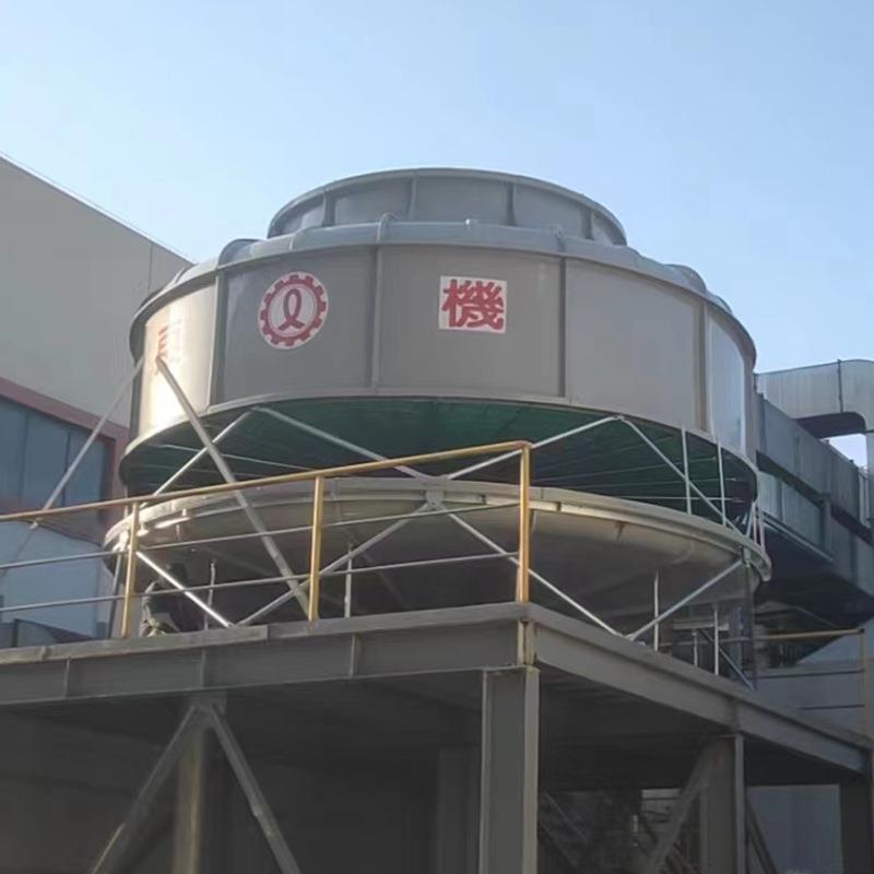良机圆形逆流冷却水塔高温静音凉水塔方形横流式玻璃钢水冷塔