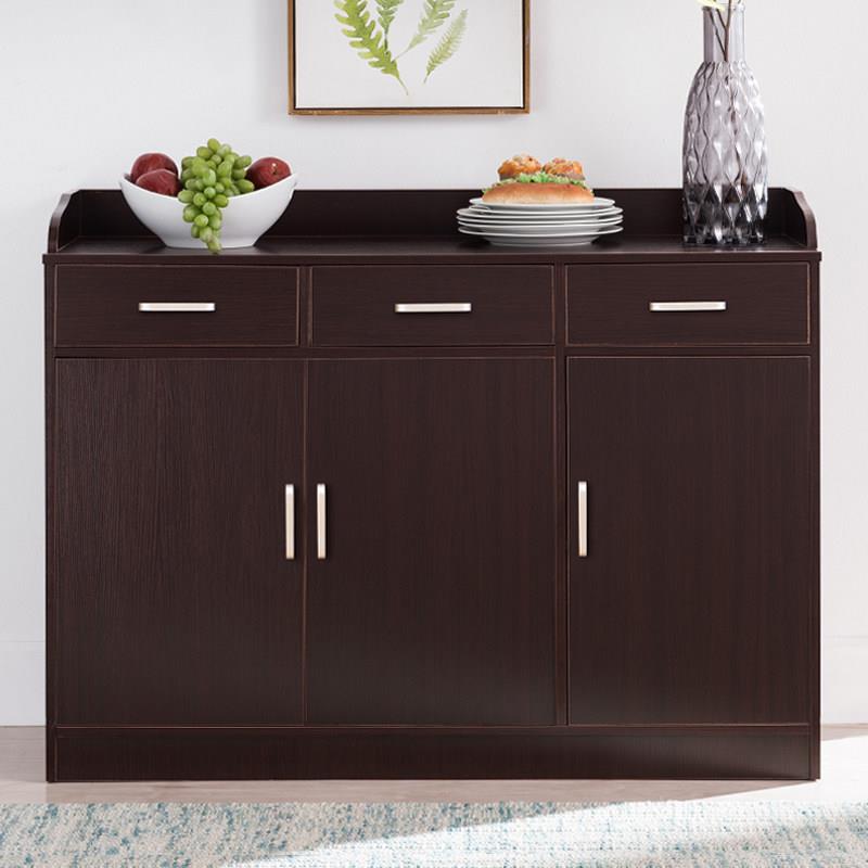 新中式餐柜客边厅饭80黑酒店餐厅厨房备餐柜置物水储物茶柜柜商用