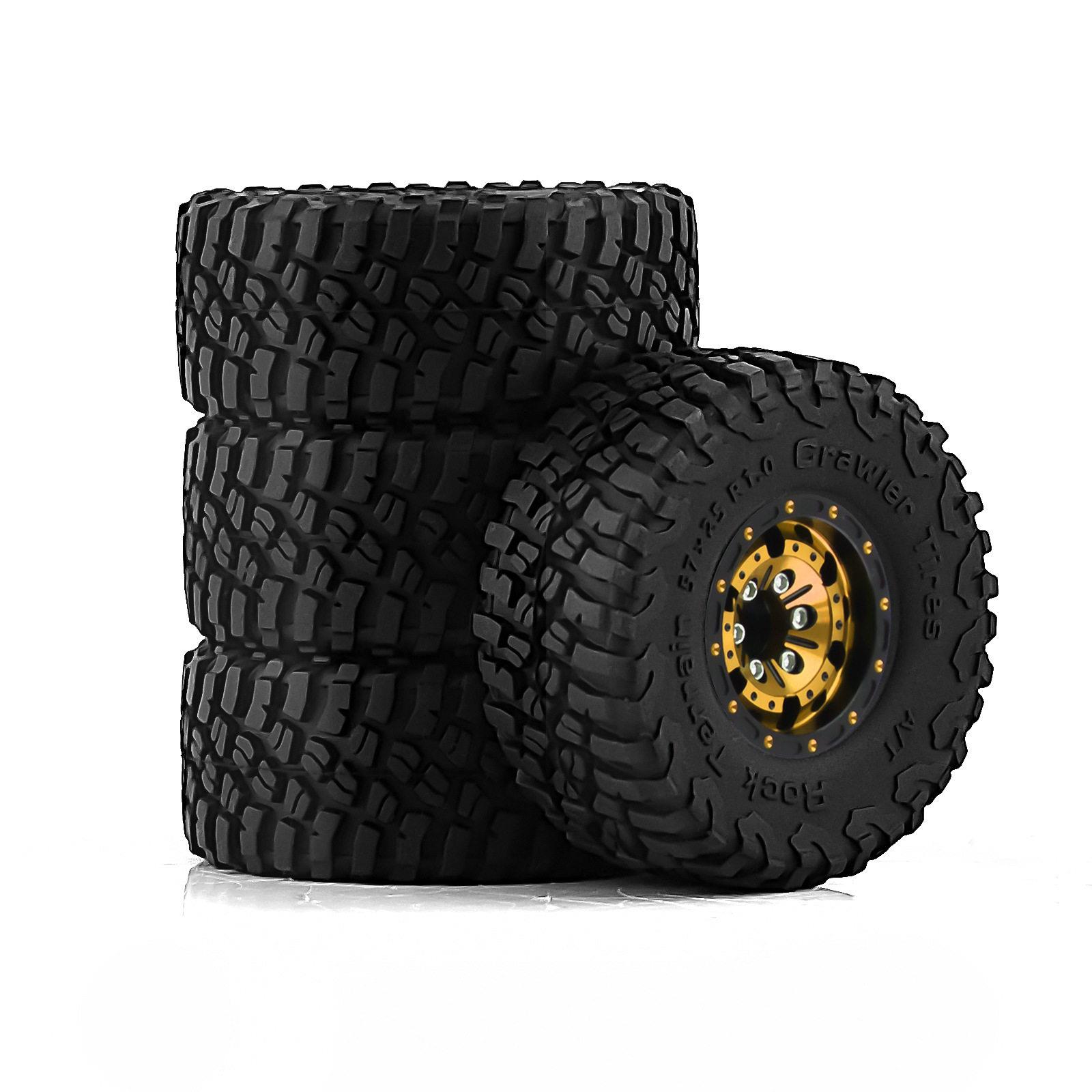 1/18 TRX4M路虎烈马1.0英寸轮胎轮毂 攀爬车铝合金轮毂 SCX24 FMS