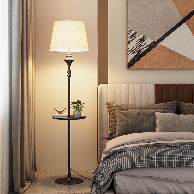 美式轻奢落地灯客厅复古现代简约落地台灯卧室茶几创意护眼立式灯