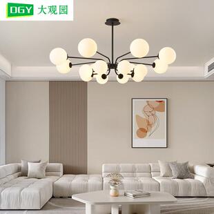 客厅吊灯现代简约大气客厅灯奶油风魔豆餐厅卧室灯具客厅主灯125L