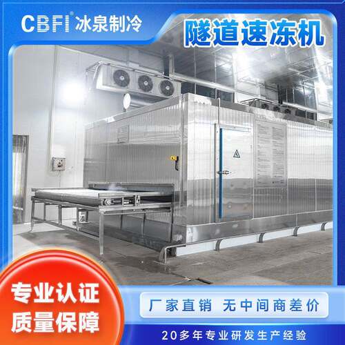 厂家直销大型隧道式速冻机食品海鲜肉类速冻设备-30℃超低温冷却