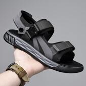 运动休闲越南沙滩鞋 新款 夏天外穿软底真皮罗马凉拖 男2025夏季 凉鞋