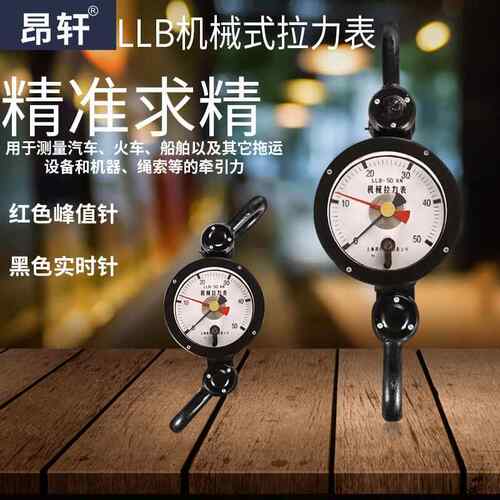 昂轩机械式拉力表LLB-50KN 测力计钢丝绳拉力计8吨