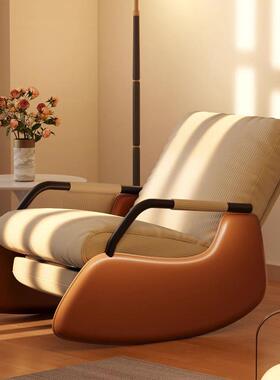 摇椅家用大人叠休椅折室懒人OIF沙发实木躺椅阳台客厅闲卧单人沙