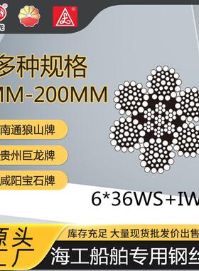 海工船舶用钢丝绳6X19S6X19W6X29F6XK6WS5WXK718XK7钢丝绳