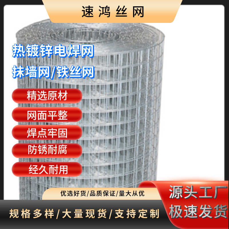 工厂现货批发抹墙电焊网，镀锌电焊网，内外墙防裂抹灰网