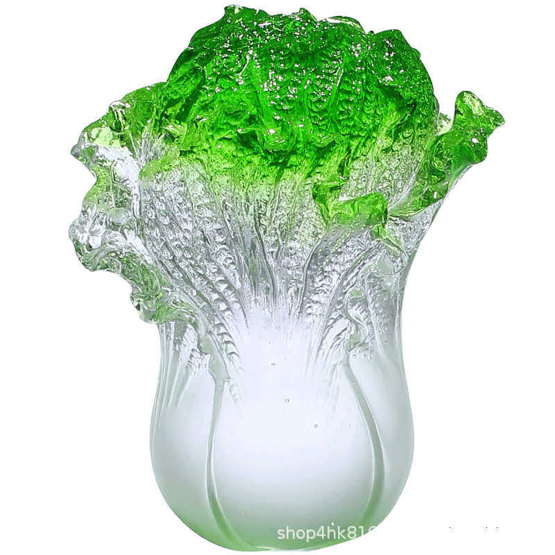琉璃工艺品白菜客厅家用玄关装饰品摆件高端大气上档次纯手工制作
