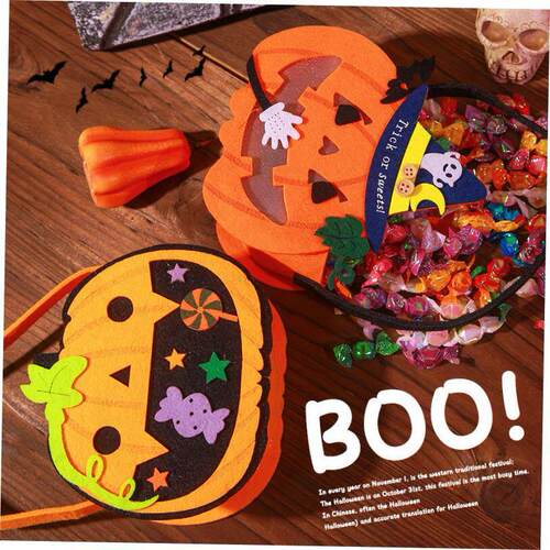 Halloween Party Portable Non-woven Candy Bag Bat Three-dimen