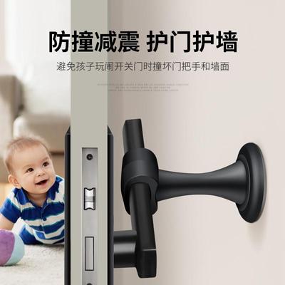 门吸免打孔硅胶门阻器吸盘门把手防撞垫后门挡加长卫生间缓冲保护