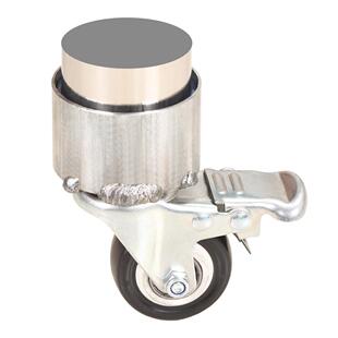 圆管套腿万向轮带刹车移动底座麻将桌椅茶几加装转向脚轮滑轮轱辘