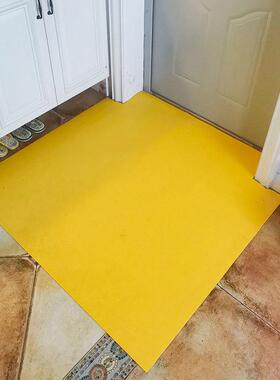 入户门成品防水防尘耐用免打理PVC光面地垫 黄色玄关垫纯色可定制