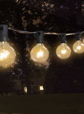 串灯室外星球50ft50美钨丝灯g40串规露营串灯防水灯工厂直销