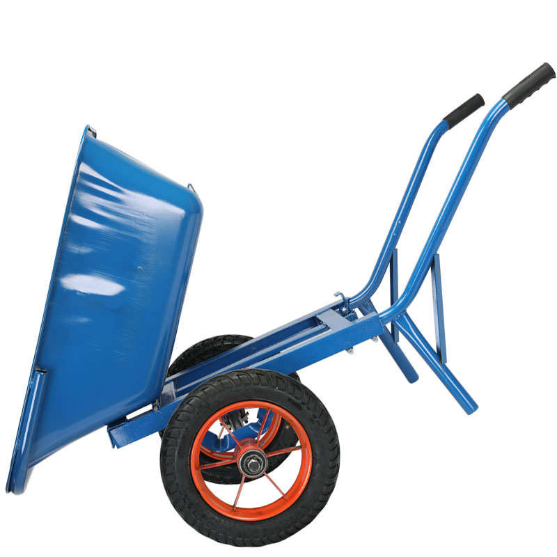 车泥沙垃圾双轮饲料农用搬运斗手推车单轮工地独轮车手推车花园