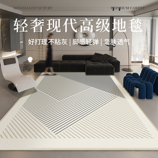 线条地毯地垫客厅耐脏满铺轻奢风高级感沙发茶几毯家用卧室床边毯