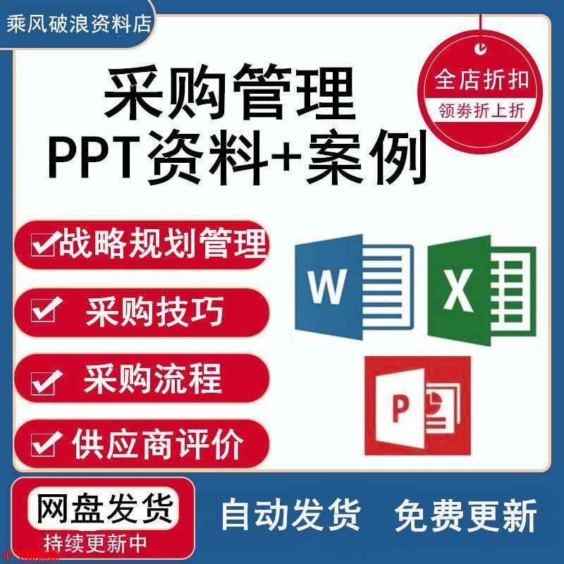采购管理培训PPT供应链采购管理PPT采购人员培训PPT素材电子版