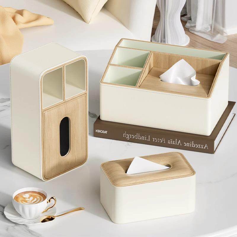 多功能纸巾盒奶油风高级家用创意遥控器收纳盒客厅茶几卧室抽纸盒