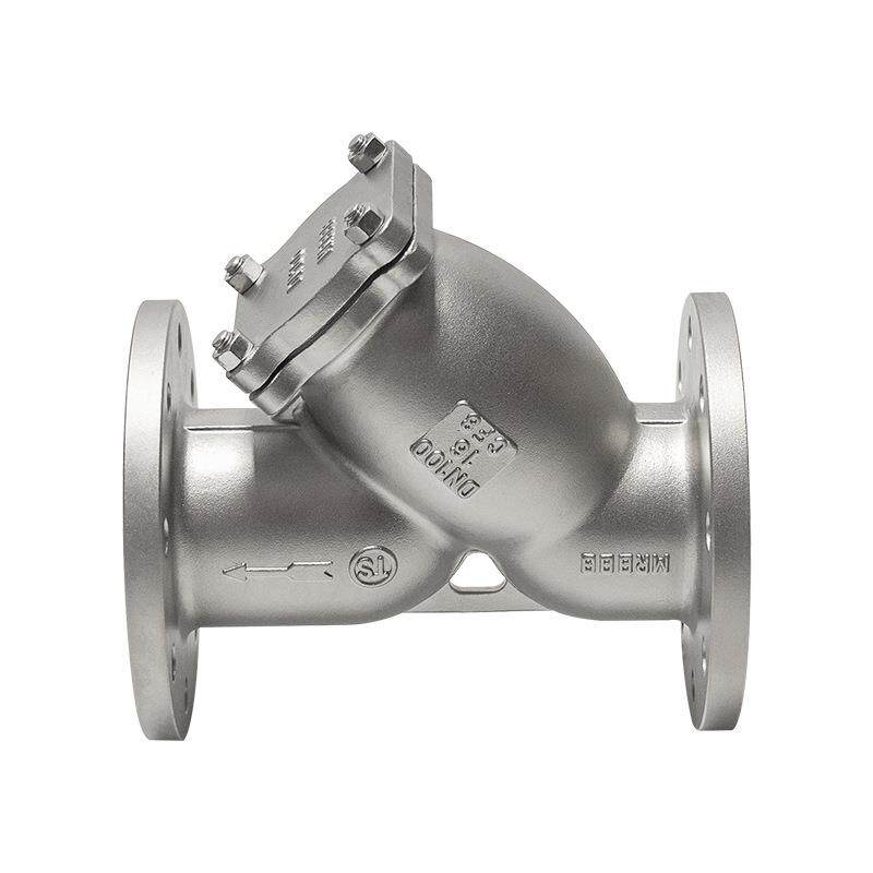 YG41W-16P工业管道式蒸汽水管过滤器阀门304不锈钢Y型法兰过滤器